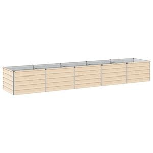 vidaXL Pakelta sodo lova Ivory 400 x 80 x 55 cm Galvanizuotas plienas
