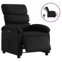 vidaXL Elektrinis atlošiamas krėslas, juodos spalvos, dirbtinė oda