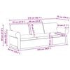 vidaXL Sofa 2 pcs Juoda 245 x 82 x 80 cm audinys