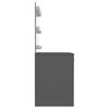 vidaXL Kosmetinis staliukas su LED, pilkas, 110x55x145cm, MDF