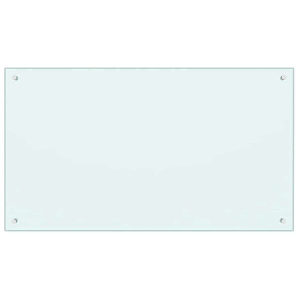 vidaXL Virtuvės sienelė, pieno spalvos, 100x60cm, grūdintas stiklas