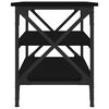 vidaXL Šoninis staliukas, juodos spalvos, 55x38x45cm, apdirbta mediena