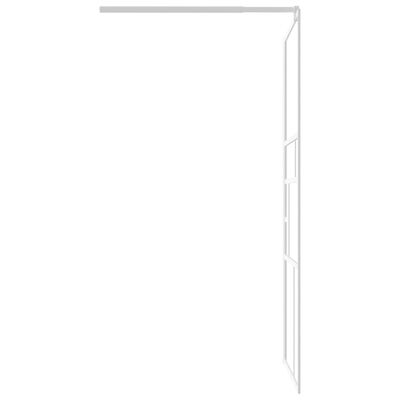 vidaXL Dušo sienelė, baltos spalvos, 90x195cm, ESG stiklas