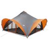 vidaXL Tipi palapinė 18.0 asmeniui Pilka ir oranžinė