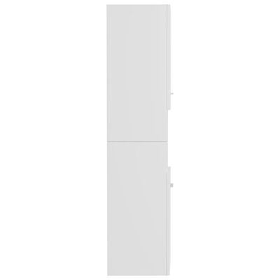 vidaXL Vonios kambario spintelė, balta, 30x30x130cm, MDP, ypač blizgi