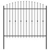 vidaXL Spyruoklinė tvora ASTEN 200 x 200 cm Juoda