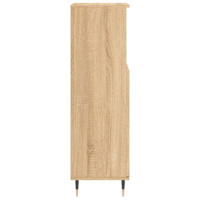 vidaXL Vonios kambario spintelė, ąžuolo, 30x30x100cm, apdirbta mediena
