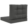 vidaXL Lauko sofa pagalvėlė 2 pcs Antracitas Poliesteris