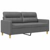vidaXL Dvivietė sofa, tamsiai pilkos spalvos, 140cm, audinys