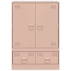 vidaXL Komoda, rožinės spalvos, 67x39x95cm, plienas