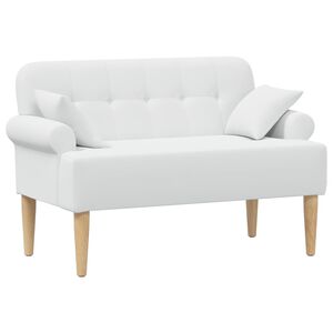 vidaXL Mink&scaron;tas kampas su mygtukų apmu&scaron;alais Balta 120 x 65 x 79 cm