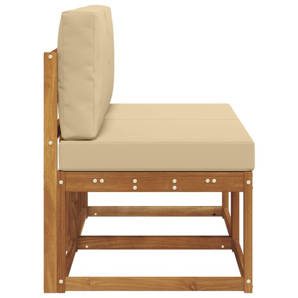 vidaXL 2 Vienetas Lauko Vidurinis Sofa Kietos akacijos mediena