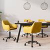 vidaXL Pasukamos valgomojo kėdės, 4vnt., garstyčių geltonos, aksomas