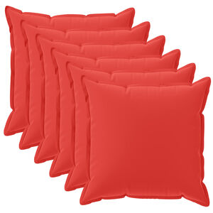 vidaXL Pagalvėlė 6 vnt. HOUTEN Raudona 30 x 30 cm Poliesteris