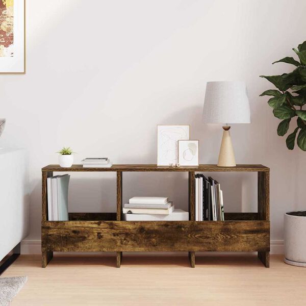 vidaXL Žurnalų stovas Rūkyta ąžuolas 102 x 30 x 45 cm