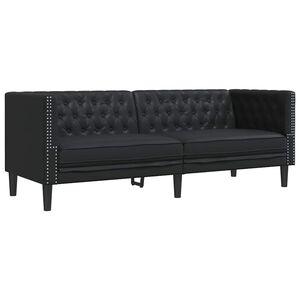 vidaXL Sofa Juoda 194 x 74,5 x 70,5 cm PVC
