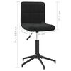 vidaXL Pasukamos valgomojo kėdės, 6vnt., juodos spalvos, aksomas
