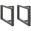 vidaXL Kavos staliuko kojelės, T formos, 2 vnt., antracito spalvos, 60x25x(42-43) cm, plienas