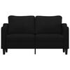 vidaXL Dvivietė sofa, juodos spalvos, 140cm, audinys
