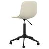vidaXL Pasukama biuro kėdė, kreminės spalvos, aksomas