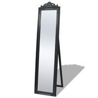 vidaXL Pastatomas veidrodis, barokinio stiliaus, 160x40 cm, juodas