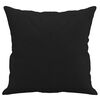 vidaXL Trivietė sofa su pagalvėmis, juoda, 180cm, mikropluošto audinys