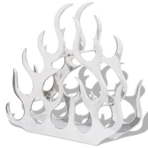 vidaXL Vyno butelių laikiklis skirtas 11 butelių, sidabrinis, aliuminis