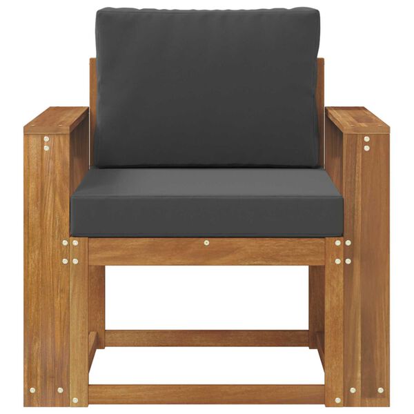 vidaXL Lauko sofa Tvirta akacijos mediena ir poliesteris Natūrali