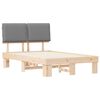vidaXL Lovo rėmas su apmuštu galvūgaliu Šviesiai pilka 120 x 190 cm