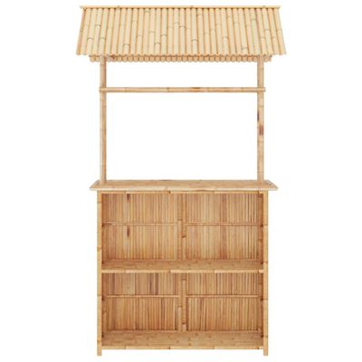 vidaXL Baro baldų komplektas, 3 dalių, bambukas