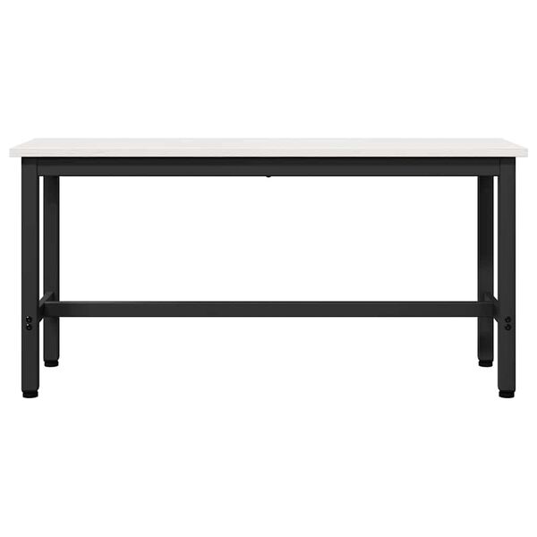 vidaXL Valgomojo suolas Balta 100 x 32,5 x 49 cm Masyvi pu&scaron;ies mediena