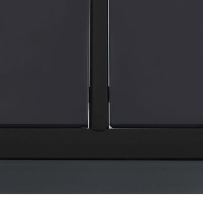 vidaXL Stalas su stikliniu stalviršiu, juodas, 150x90x74cm, plienas