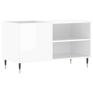 vidaXL Vinilinių plok&scaron;telių spintelė, balta, 85x38x48cm, mediena