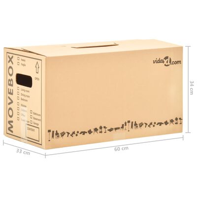 vidaXL Kraustymosi dėžės, 100vnt., 60x33x34cm, XXL (5x30145)
