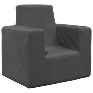 vidaXL Vaiki&scaron;ka sofa, antracito spalvos, mink&scaron;tas pliu&scaron;as