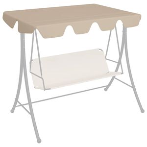vidaXL Pakaitinis skliautas sodo sūpynėms, smėlio, 150/130x105/70cm