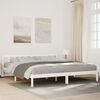 vidaXL Lovos rėmas be čiužinio, baltas, 200x210cm, pu&scaron;is, itin ilgas