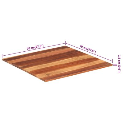 vidaXL Stalviršis, 70x70cm, akacijos medienos masyvas, 15–16mm