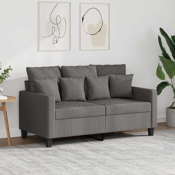 vidaXL Dvivietė sofa, taupe spalvos, 120cm, audinys