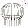 vidaXL Latako lapo apsauga 8 pcs Sidabro 160 mm Nerūdijantis Plienas