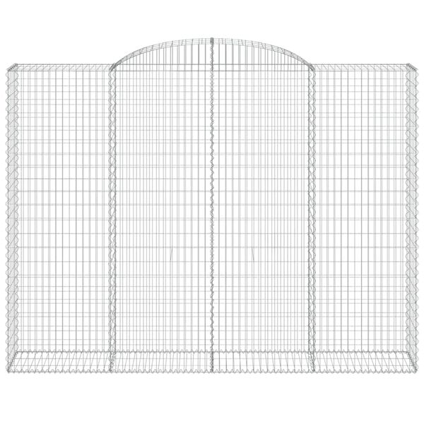 vidaXL Išlenkti gabiono krepšiai, 3vnt., 300x50x220/240cm, geležis