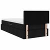 vidaXL Lova su daiktų laikymo vieta ir čiužiniu Juoda 90 x 190 cm