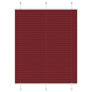 vidaXL Plisuota žaliuze Bordo raudona 105x100 cm Audinio plotis