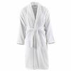 vidaXL Kilpinis chalatas, baltos spalvos, 100% medvilnė, S, unisex