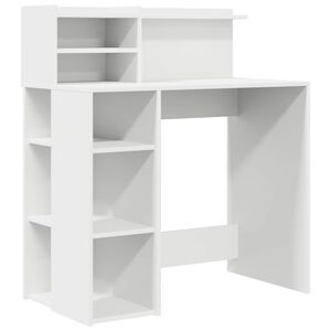 vidaXL Stalas Balta Apdirbta mediena 90 x 48 x 101,5 cm