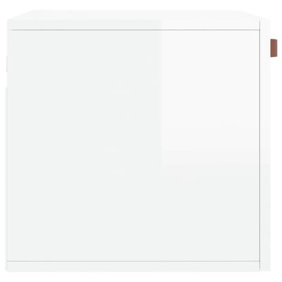 vidaXL Sieninė spintelė, balta, 60x36,5x35cm, mediena, blizgi
