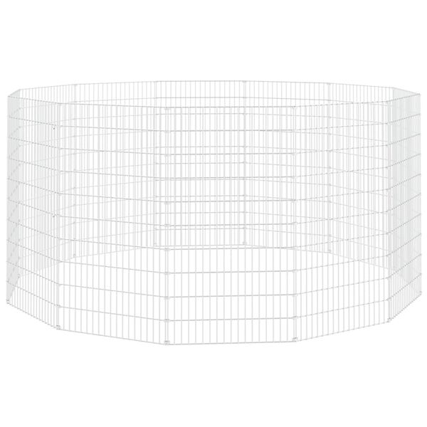 vidaXL Laisvai laikomų gyvūnų aptvaras, 12 dalių, 54x100 cm, cinkuota geležis