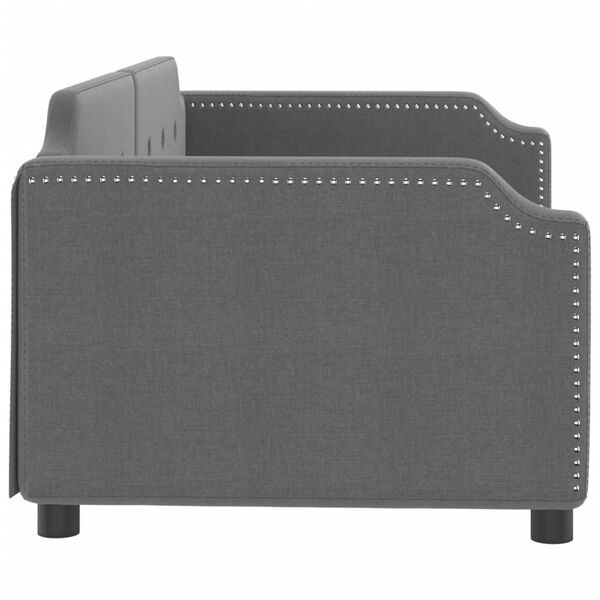 vidaXL Sofa, tamsiai pilkos spalvos, 90x200cm, audinys