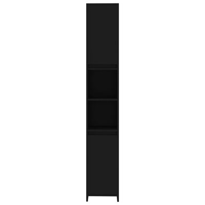 vidaXL Vonios kambario spintelė, juodos spalvos, 30x30x183,5cm, MDP