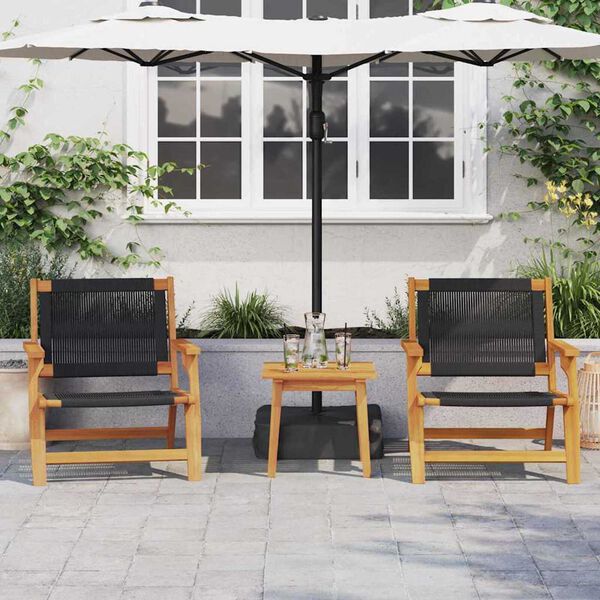 vidaXL Lauko valgomojo komplektas Ruda Kietos akacijos mediena